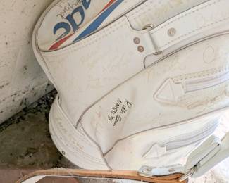 autographed golf bag 