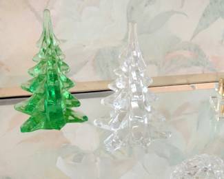 christmas trees glass 