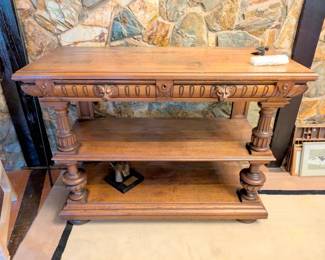 antique carved table