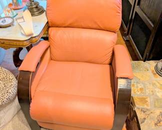 chair orange leather 
