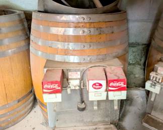 barrel drink display coke dispenser 