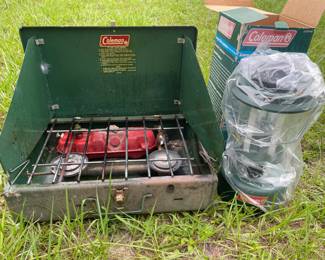 Camp Stove and Coleman Light