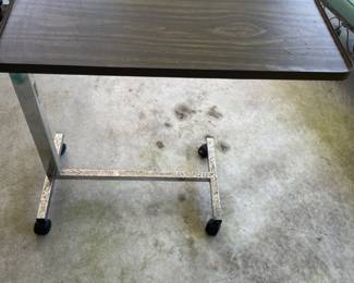 Rolling bed tray adjustable 