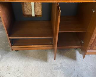 Wood Entertainment Center on casters  $ 75.00                      50"w 21"d 37"t