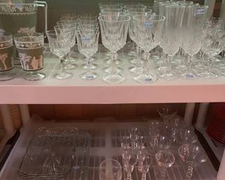 Crystal and glass stemware