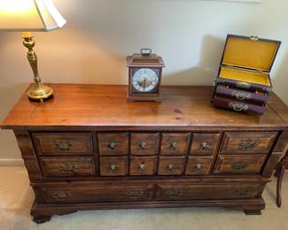Wood Queen Bedroom set w Simmons Beautyrest  mattress. (2) night stands and dresser  $650.00