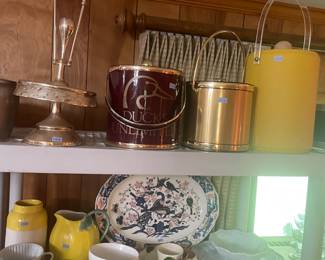 Ice buckets, serving pieces