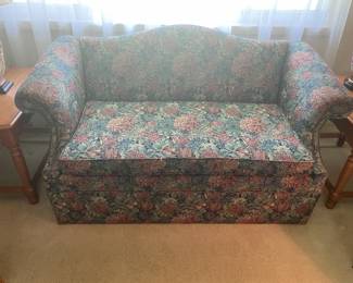 Rich Floral Loveset and Wingback Chairs.                                           Loveseat 53"w 30"d 32.5"t  $ 150.00