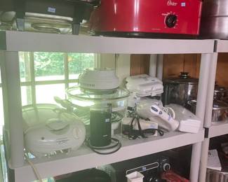 Grills, roasters, Frying, toaster, can opener, toaster ovens, mixers, crock pots and more