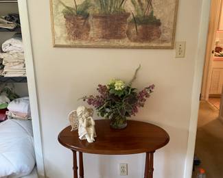 Oval Lamp Table 30"w 18.5"d 28"t   $75.00