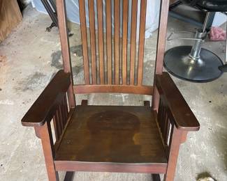 Large Wood Rocking Chair $125.00  27.5"w 35"d 44"t
