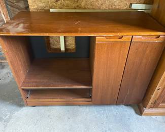 Wood Entertainment Center on casters  $ 75.00                      50"w 21"d 37"t