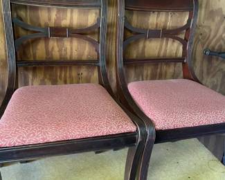 (4) matching wood chairs $60.00 set of 4