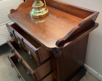 Wood Queen Bedroom set w Simmons Beautyrest  mattress. (2) night stands and dresser  $650.00