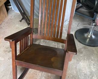 Large Wood Rocking Chair $125.00  27.5"w 35"d 44"t