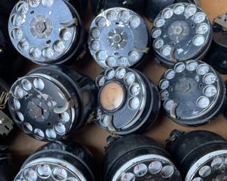 Antique phone rotary dials