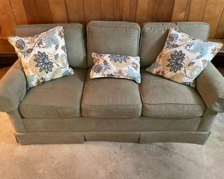 Green Norwalk Sofa 77"w 35"d 37"t   $250.00