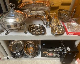 Silver plate and serving pieces