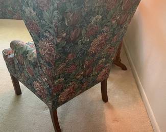 Rich Floral Loveset and Wingback Chairs.                                           Wingback chairs 27"w 29"d 42"t  $ 180.00 pair (2 pairs)