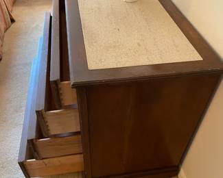 Queen Bedroom Set White Fabric headboard 2 night stands 2 chests  $650.00