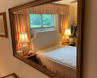 Wood framed mirror 51.5"w 32"t  $75.00