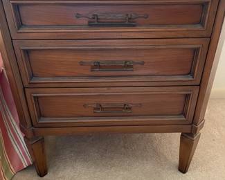 Queen Bedroom Set White Fabric headboard 2 night stands 2 chests  $650.00