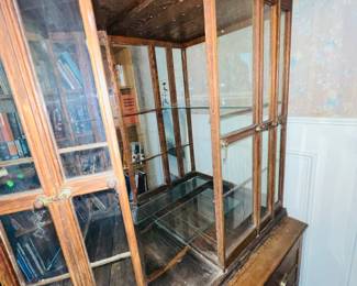 Antique cane & umbrella display case apothecary