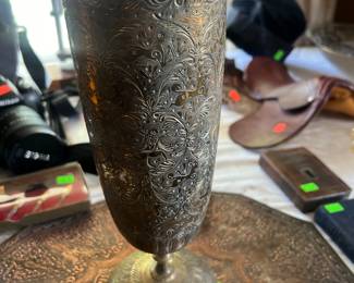 Pewter Urn taken to the Smithsonian for metal analysis.