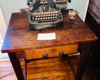 Teachers Desk & Oliver Typewriter