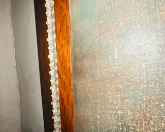 “Widowed Bride” 6ft tall oil in canvas. Her flowers and veil removed. Hauntingly changed but never finished.