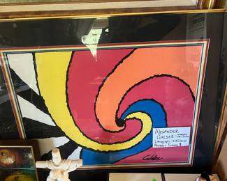 Signed Calder Lithograph ~ abstract 