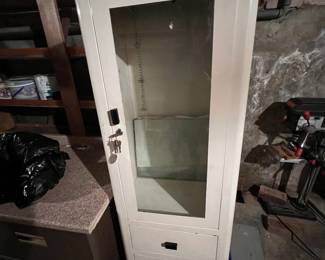 Vintage Metal Dentist Cabinet