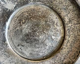 Sterling Silver Dog Trophy Plate