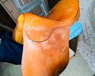 Leather saddle equestrian
