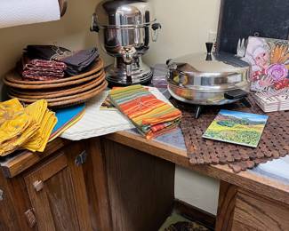 Farberware stainless steel coffee urn/electric skillet