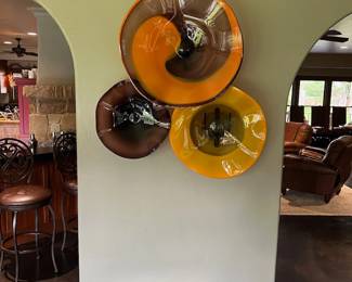 art glass wall display