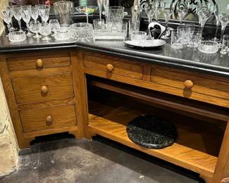 various crystal barware