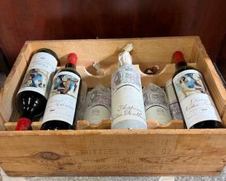 Chateau Mouton-Rothschild bottles with Picasso label (bottles only/spoilt wine)