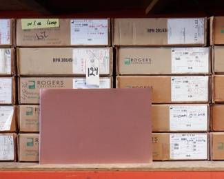 29 BOXES ROGER CORPORARTION COPPER CLAD CIRCUIT BOARD MATERIAL NOS (BOX MEASURES 24X29) APPX 43 COPPER SHEETS PER BOX