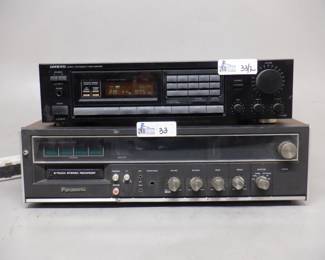 LOT OF 2 ELECTRONICS INCLUDING PANASONIC, ONKYO QUARTZ SYNTHESIZED TUNER AMP TX-800