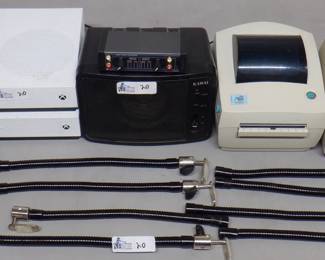 LOT ELECTRONICS INCLUDING X BOX ONE, MORLEY , KAWAI SPEAKER KM-20, ZEBRA PRINTERS AND MORE