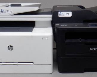LOT OF 2 PRINTERS INCLUDING HP MFP-M281FDW, BROTHER MFC-L2750DW