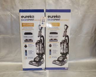 LOT OF 2 EUREKA DASH SPRINT ANTI TANGLE VACUUMS IN ORIGINAL BOXES