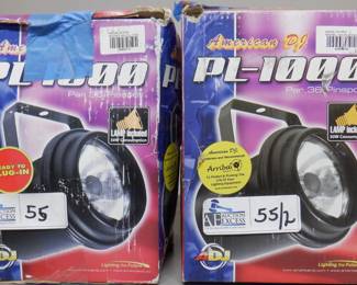 LOT OF 2 AMERICAN DJ PL-1000 IN ORIGINAL BOXES