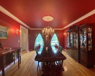 Thomasville Dining Room table, chairs and china closet