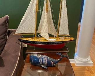 Sail Boat and Whale Decor