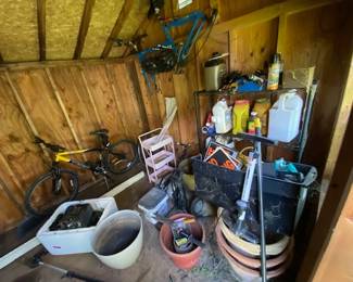 Garden Tools, Planters (Bikes NOT FOR SALE)