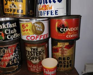 old coffee cans