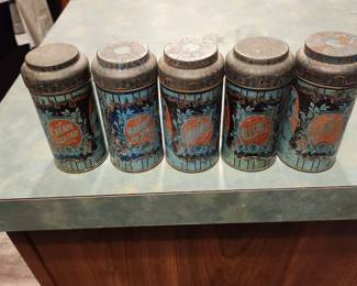 Rare Hoosier Cabinet metal spice tins