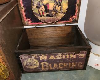 Mason Black American Shoe polish box